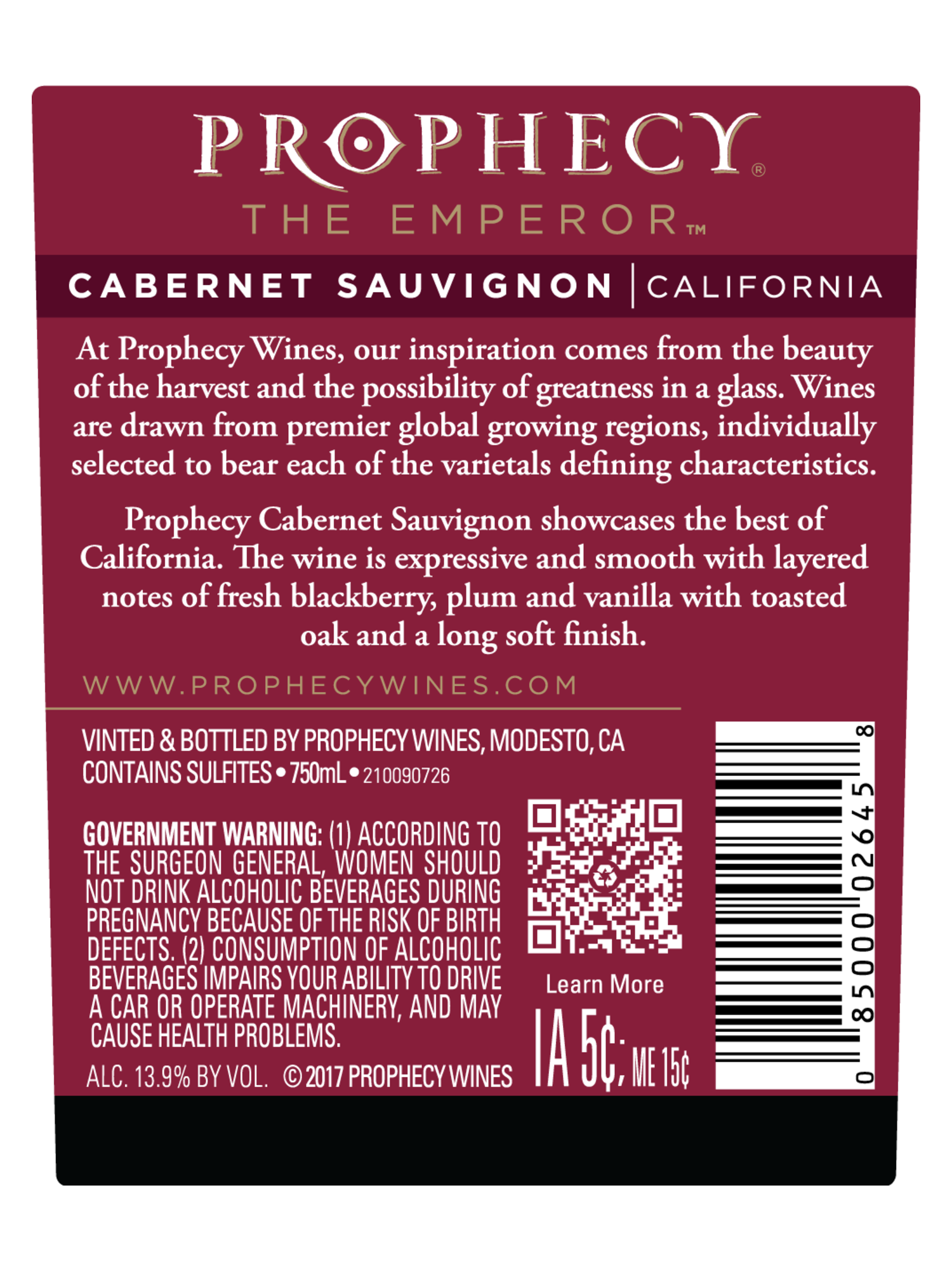 Prophecy Cabernet Sauvignon V21 750ML image number 4